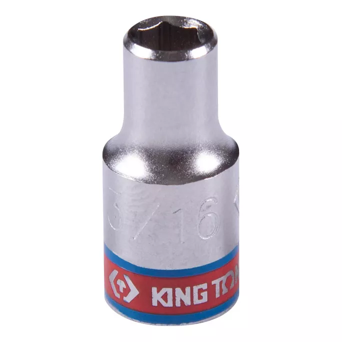 Головка торцевая стандартная шестигранная 1/4", 3/16", дюймовая KING TONY 233506S