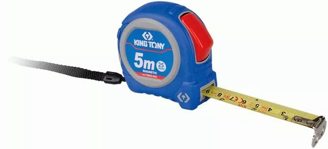 Рулетка измерительная 5 м, магнитный крюк KING TONY 79094-05C1