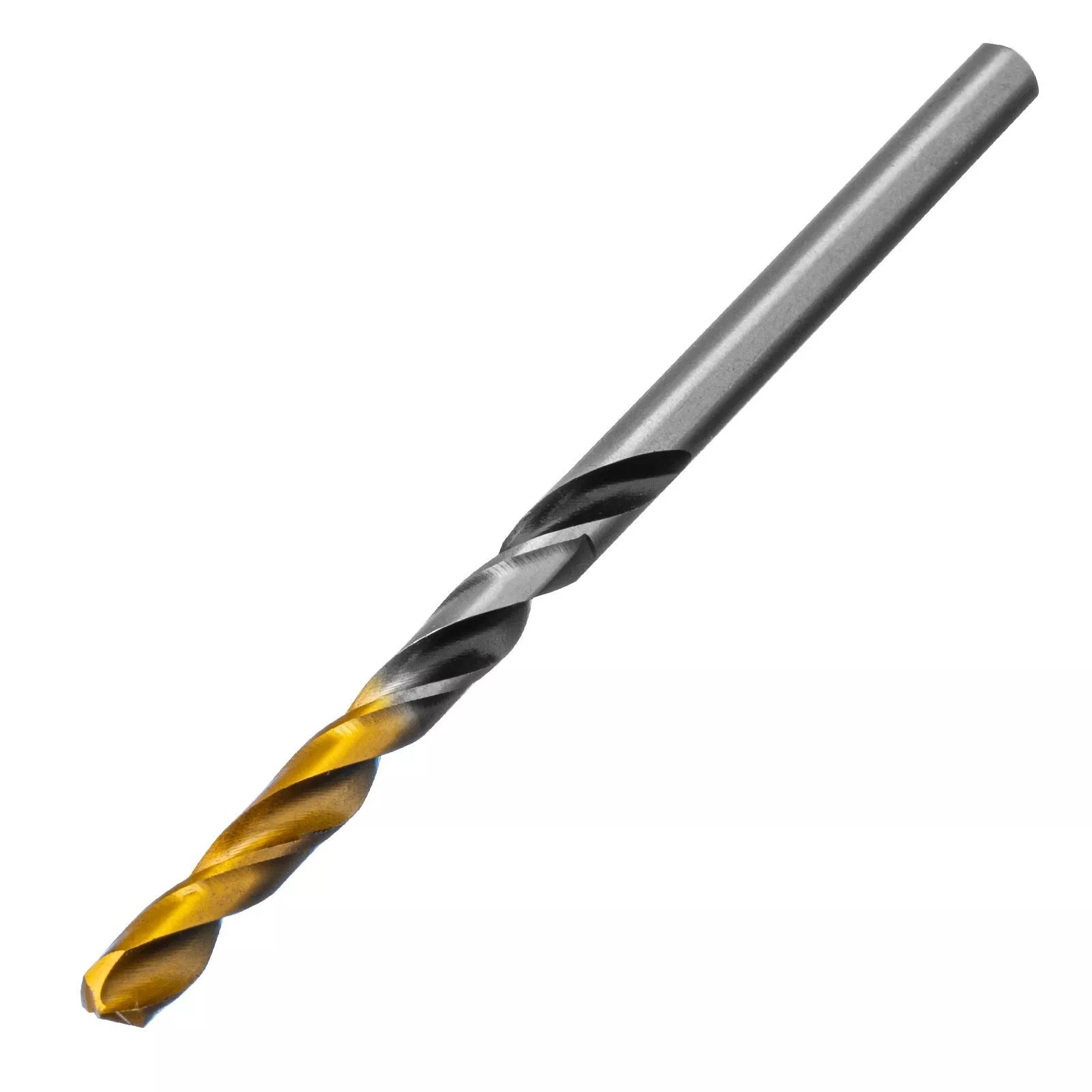 Сверло спиральное по металлу 4,5 x 80мм, Р6М5, Golden Tip, многогранная заточка Denzel