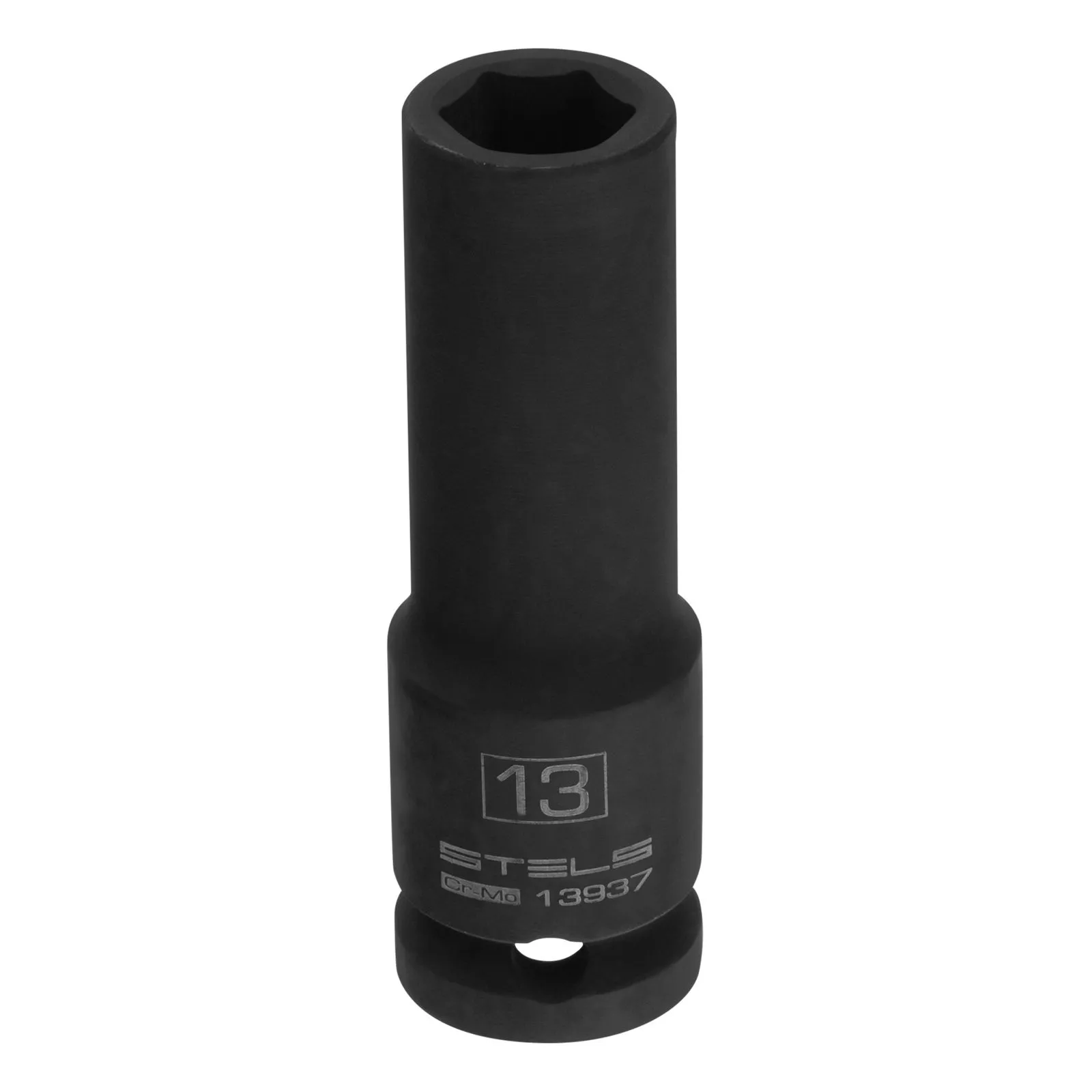 Головка ударная удлиненная шестигранная, 13 мм, 1/2, CrMo Stels