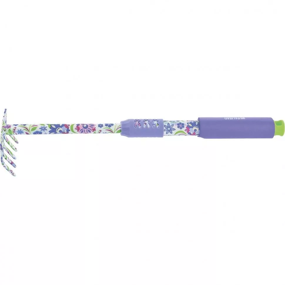 Грабли 5 - зубые, 85 х 440 мм, стальные, удлиненная рукоятка, Flower Mint, Palisad