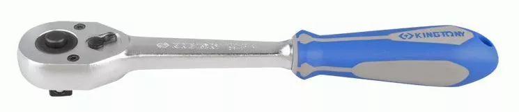 Трещотка 1/2", 262 мм, 32 зубца, флажковая с кнопкой KING TONY 4771-10GR