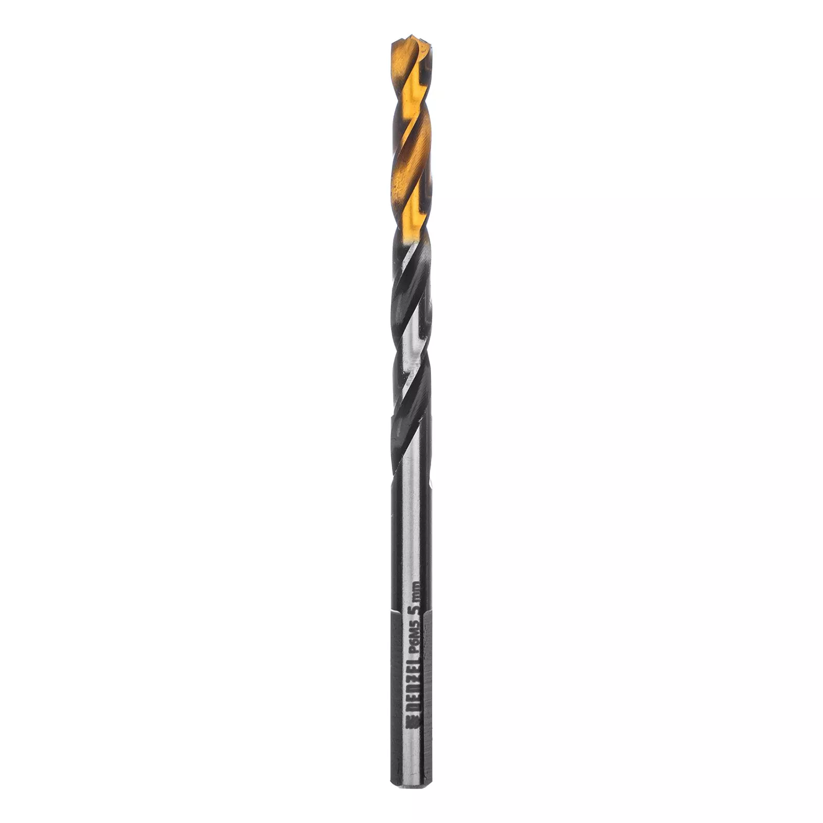 Сверло спиральное по металлу 5 x 86мм, Р6М5, Golden Tip, многогранная заточка Denzel