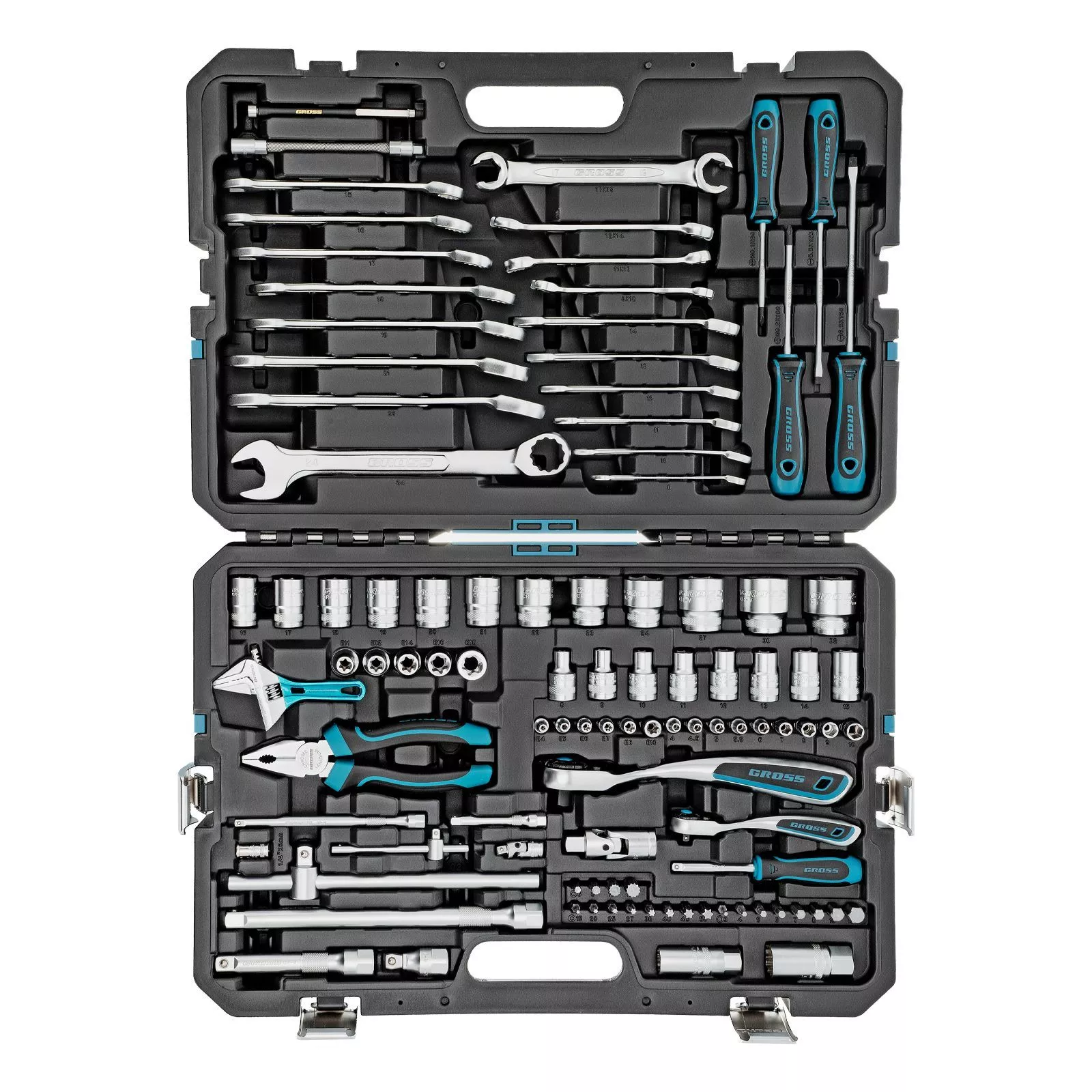 Набор инструментов, 1/4", 1/2", CrV, 120 зубьев, 101 предмет Gross