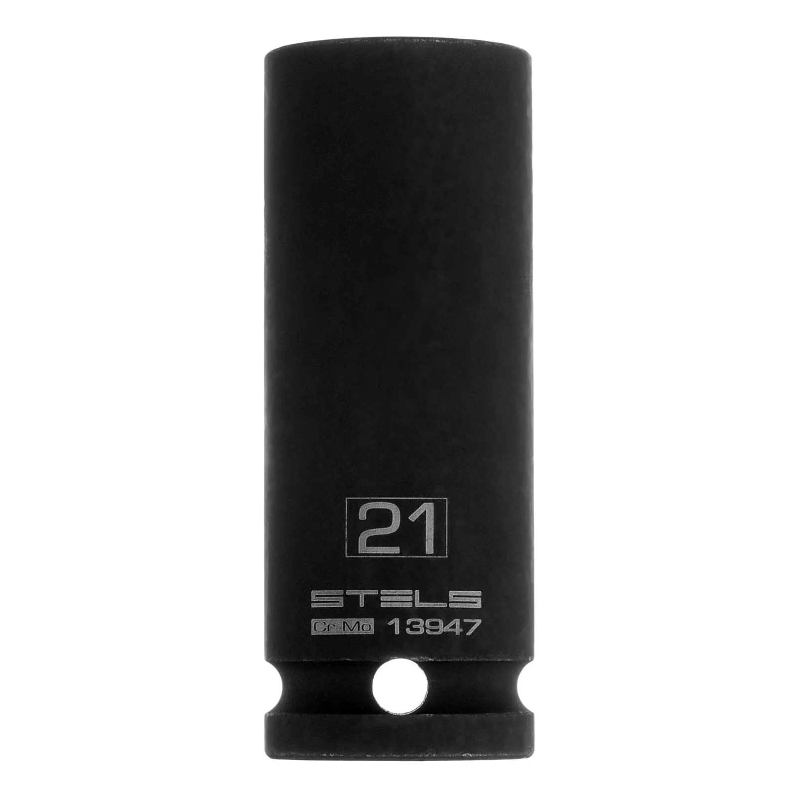 Головка ударная удлиненная шестигранная, 21 мм, 1/2, CrMo Stels