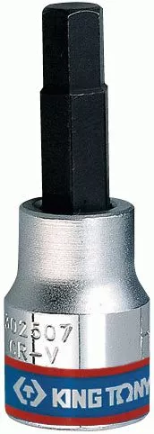 Насадка (бита) торцевая 3/8", Hex, 6 мм, L = 50 мм KING TONY 302506