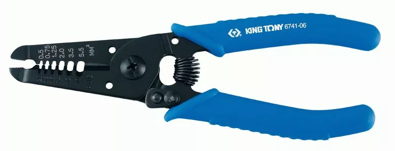 Стриппер для зачистки изоляции и резки проводов, 160 мм KING TONY 6741-06