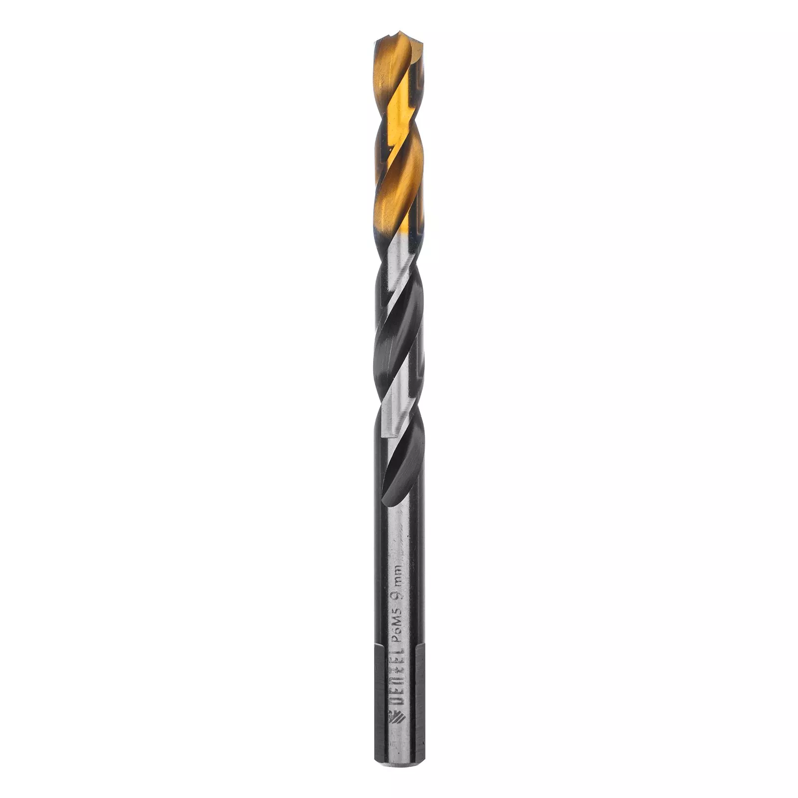 Сверло спиральное по металлу 9 x 125мм, Р6М5, Golden Tip, многогранная заточка Denzel