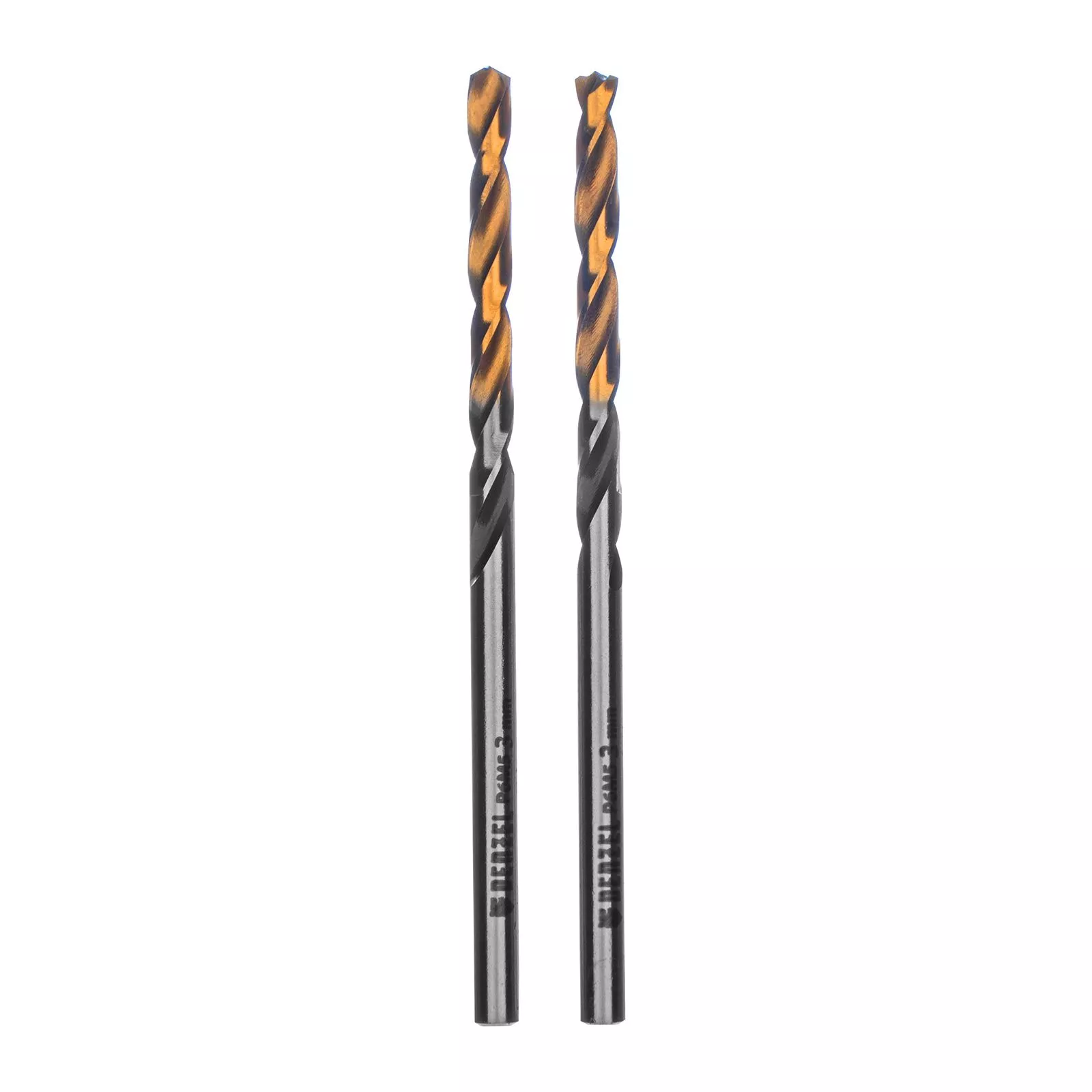 Сверло спиральное по металлу 3 x 61мм, Р6М5, Golden Tip, многогранная заточка, 2шт. Denzel