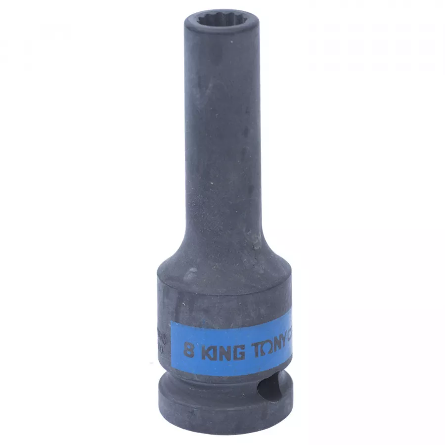 Головка торцевая ударная глубокая двенадцатигранная 1/2", 8 мм KING TONY 443008M