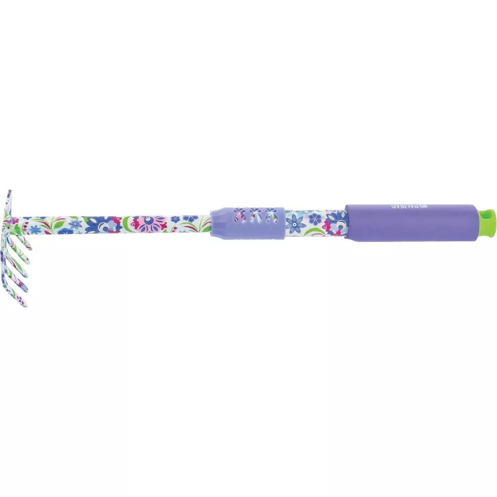 Грабли 5 - зубые, 85 х 420 мм, стальные, удлиненная рукоятка, Flower Mint, Palisad