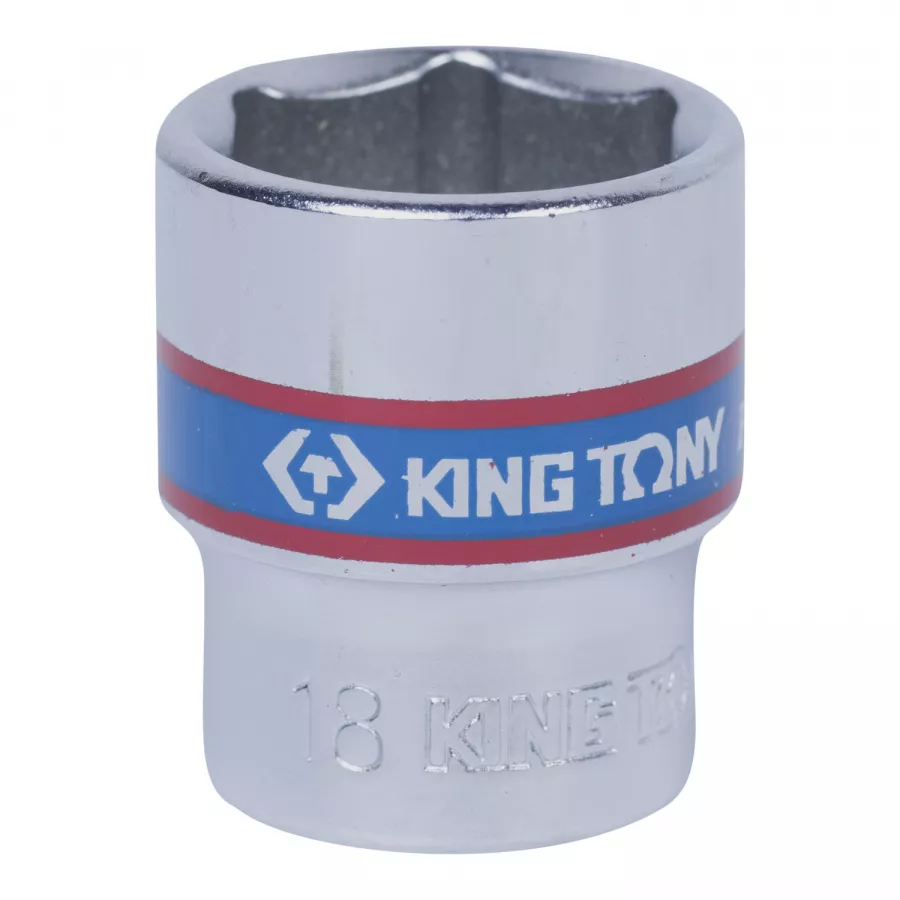 Головка торцевая стандартная шестигранная 3/8", 18 мм KING TONY 333518M