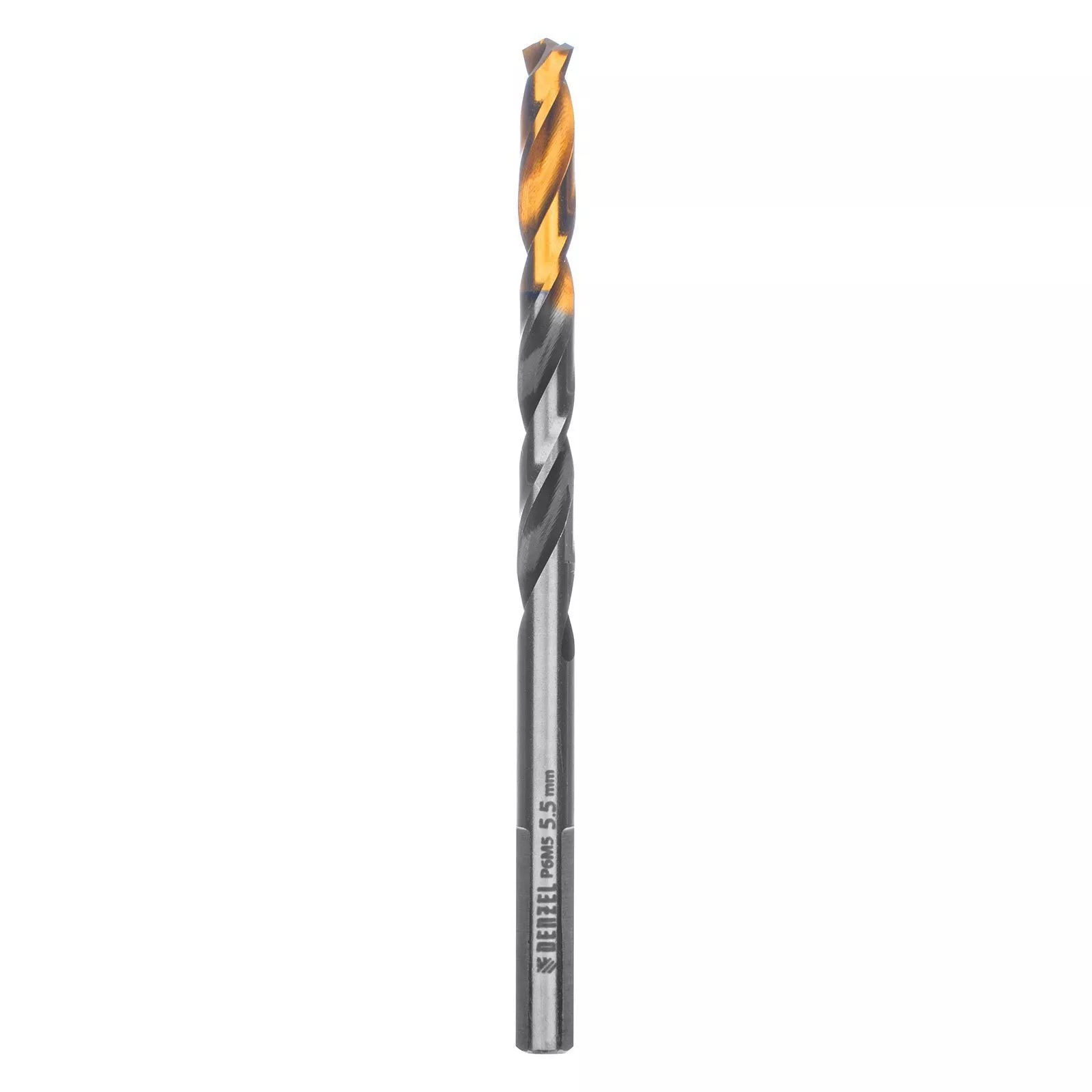 Сверло спиральное по металлу 5,5 x 93мм, Р6М5, Golden Tip, многогранная заточка Denzel