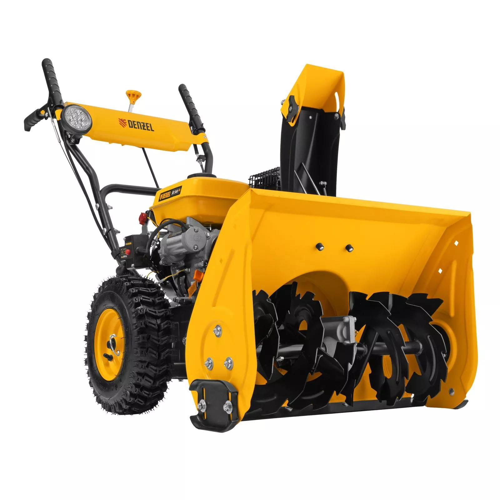 Бензиновая снегоуборочная машина SB 560 LP, 212 cc, электростартер, фара Denzel