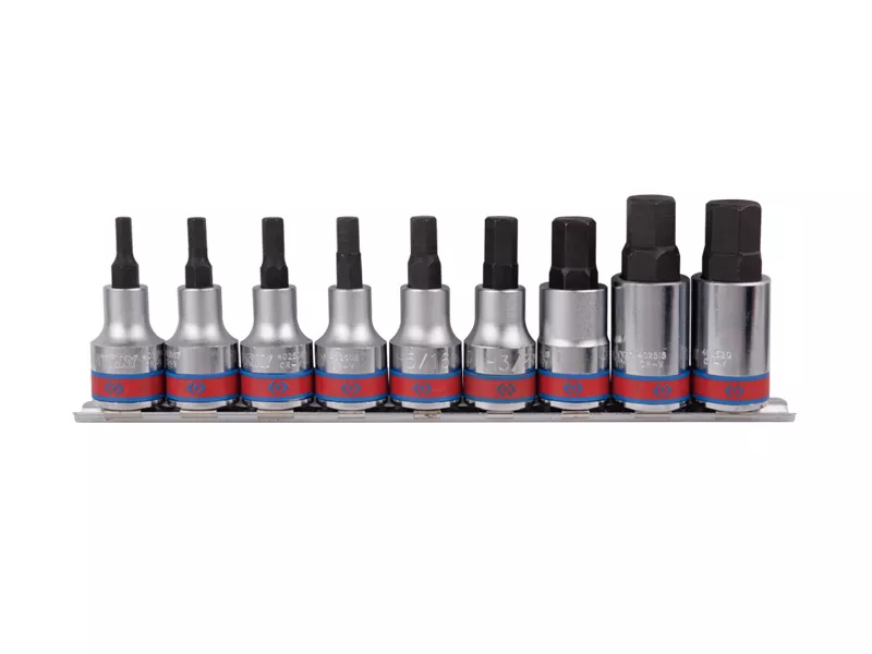 Набор торцевых насадок 1/2", Hex, 3/16"-5/8", 9 предметов KING TONY 4110SR10