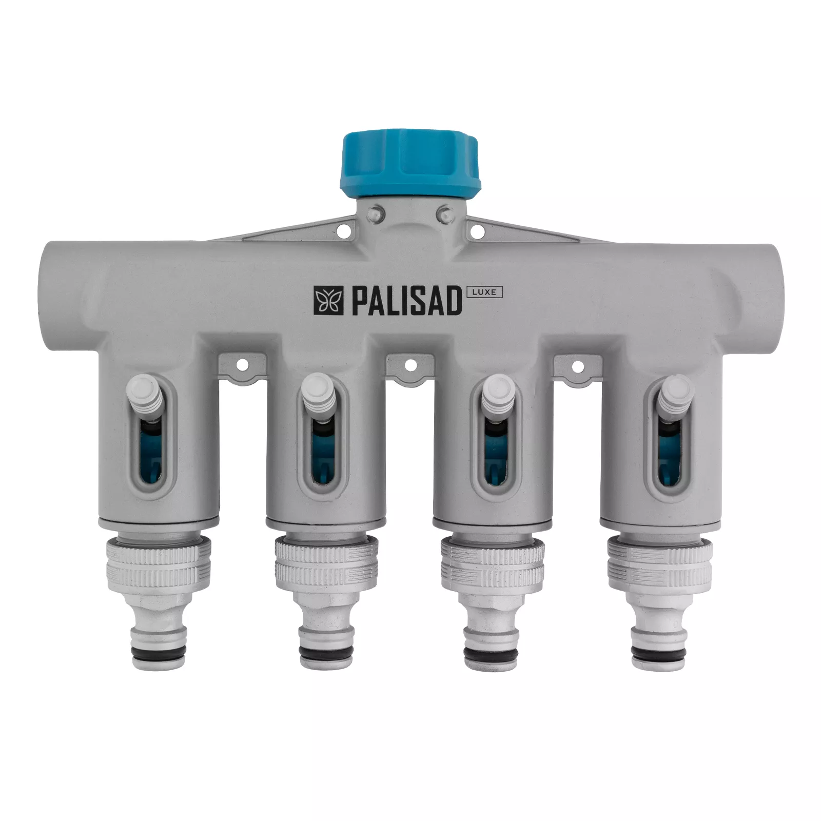 Разветвитель четырехканальный, с внутренней резьбой 3/4", алюминий, LUXE Palisad