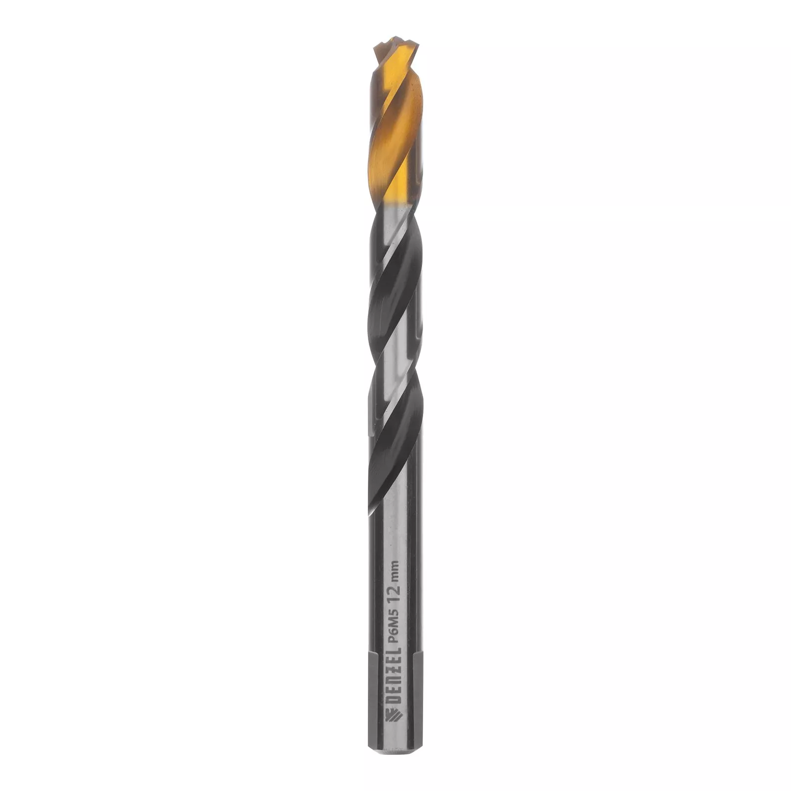 Сверло спиральное по металлу 12 x 151мм, Р6М5, Golden Tip, многогранная заточка Denzel