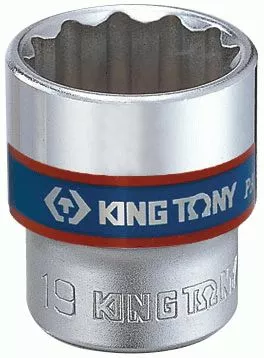Головка торцевая стандартная двенадцатигранная 3/8", 21 мм KING TONY 333021M