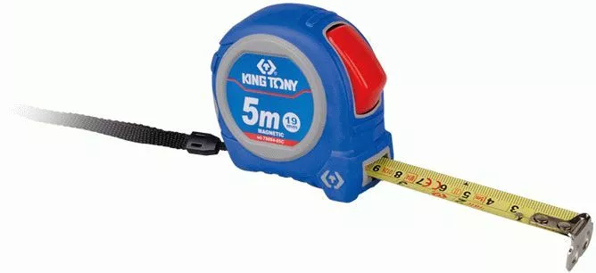 Рулетка измерительная 5 м, магнитный крюк KING TONY 79094-05M
