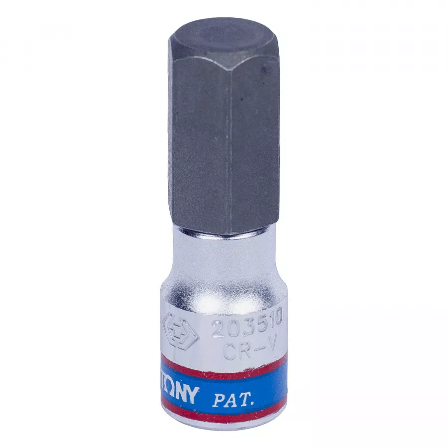 Насадка (бита) торцевая 1/4", Hex, 10 мм, L = 37 мм KING TONY 203510