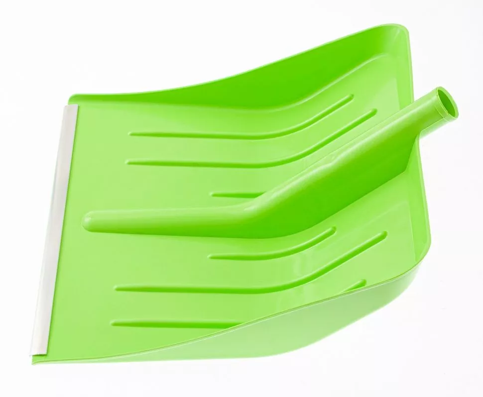 Лопата для уборки снега пластиковая, зеленая, 400 х 420 мм, без черенка, Сибртех