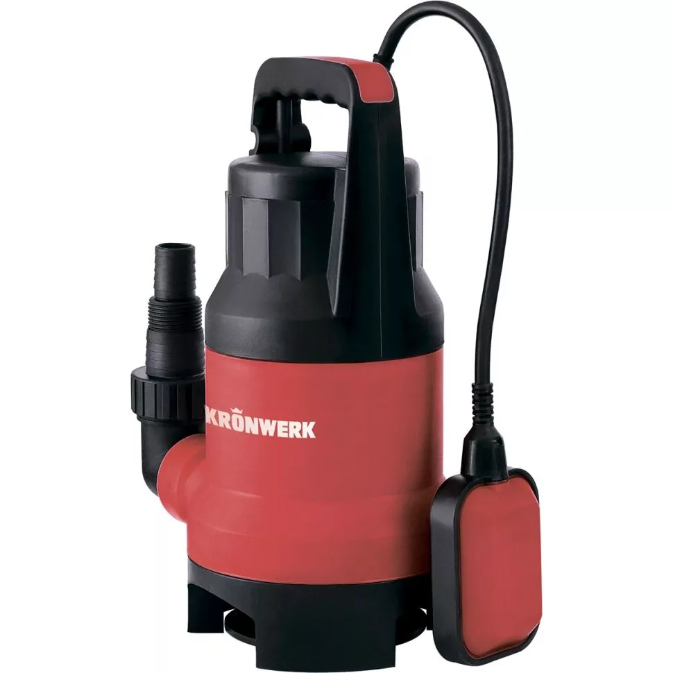 Дренажный насос для грязной воды KP800, 800 Вт, подъем 8 м, 13000 л/ч Kronwerk