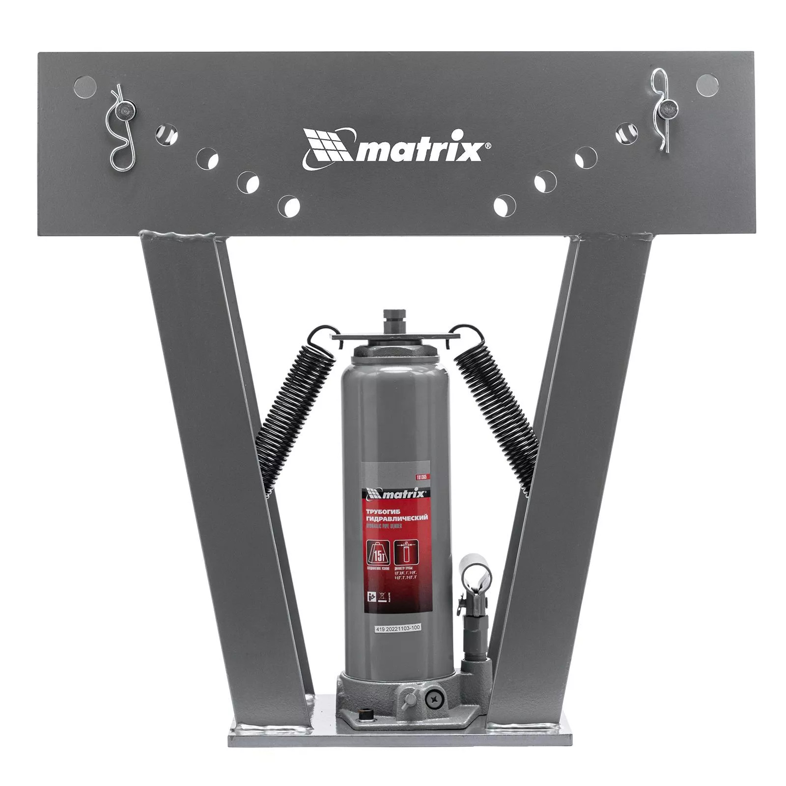 Трубогиб гидравлический, 1/2-3", 15 т, в комплекте с башмаками Matrix