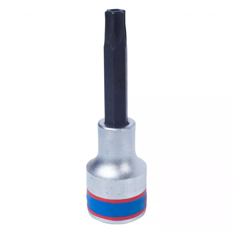 Насадка (бита) торцевая 1/2", Torx, T45, L = 80 мм, с отверстием KING TONY 403745