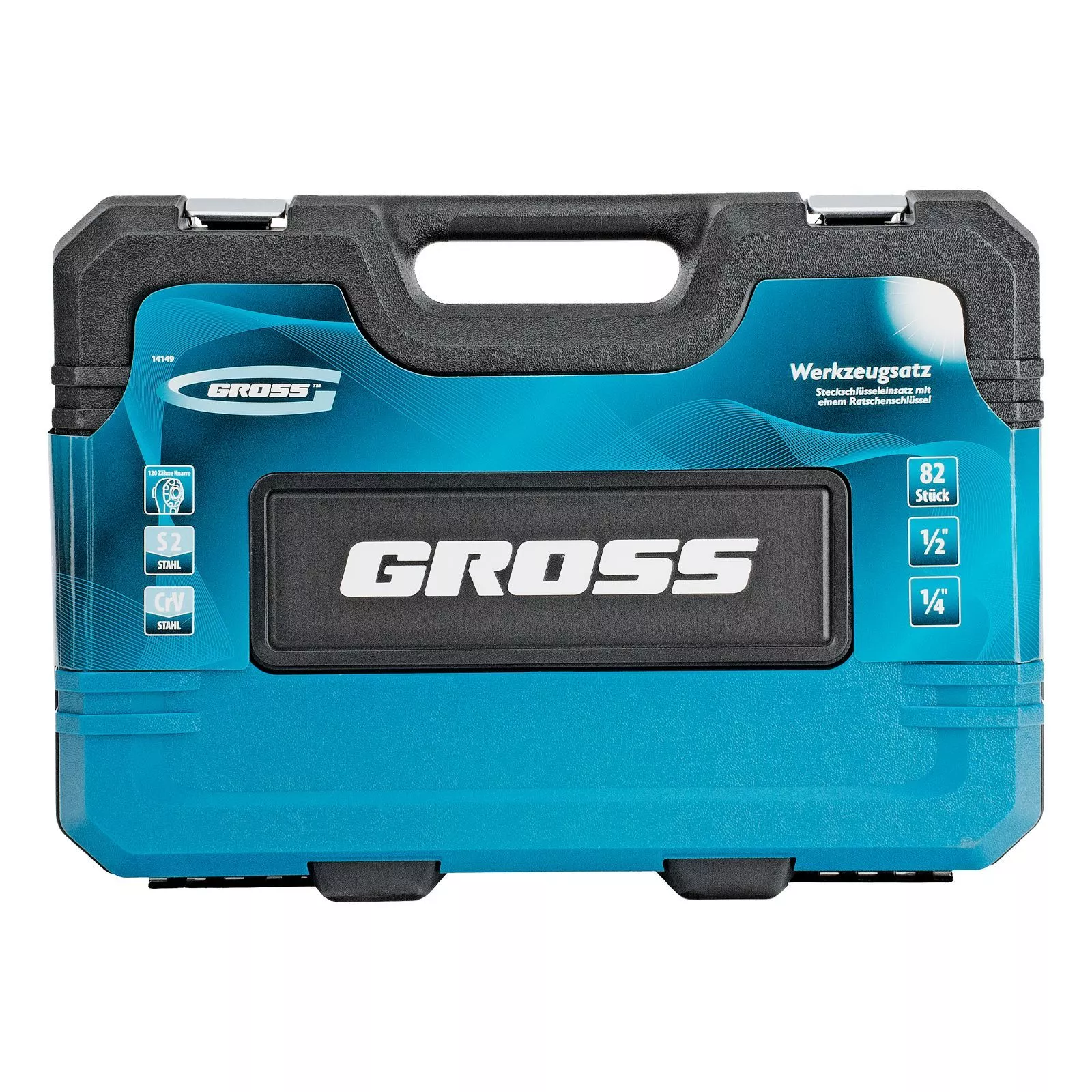 Набор инструментов, 1/4", 1/2", CrV, 120 зубьев, 82 предмета Gross
