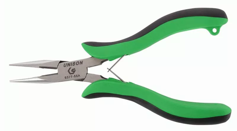Круглогубцы с полукруглым сечением губок и режущей кромкой, длина 140 мм UNISON 6377-55AUS