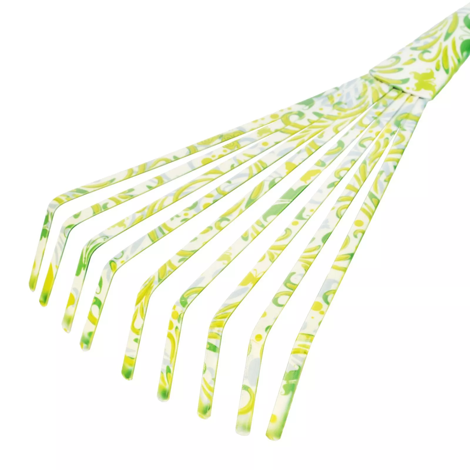Грабли веерные 9 - зубые, 130 х 415 мм, стальные, пластиковая рукоятка, Flower Green, Palisad