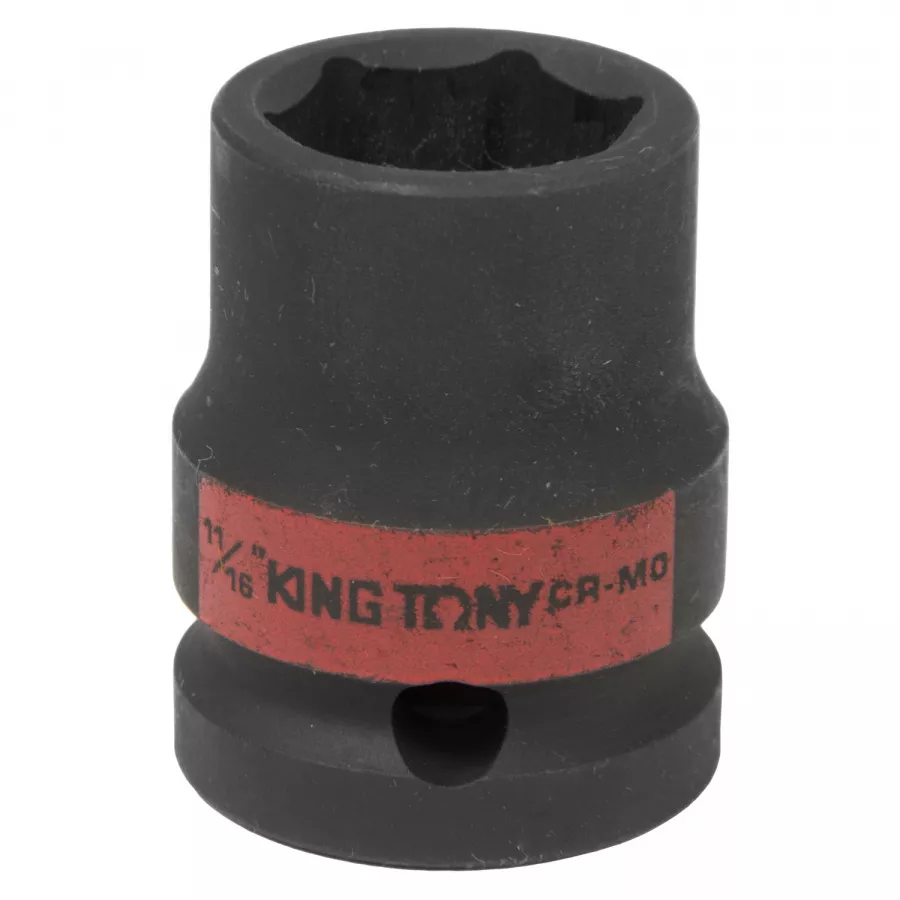 Головка торцевая ударная шестигранная 1/2", 11/16", дюймовая KING TONY 453522S