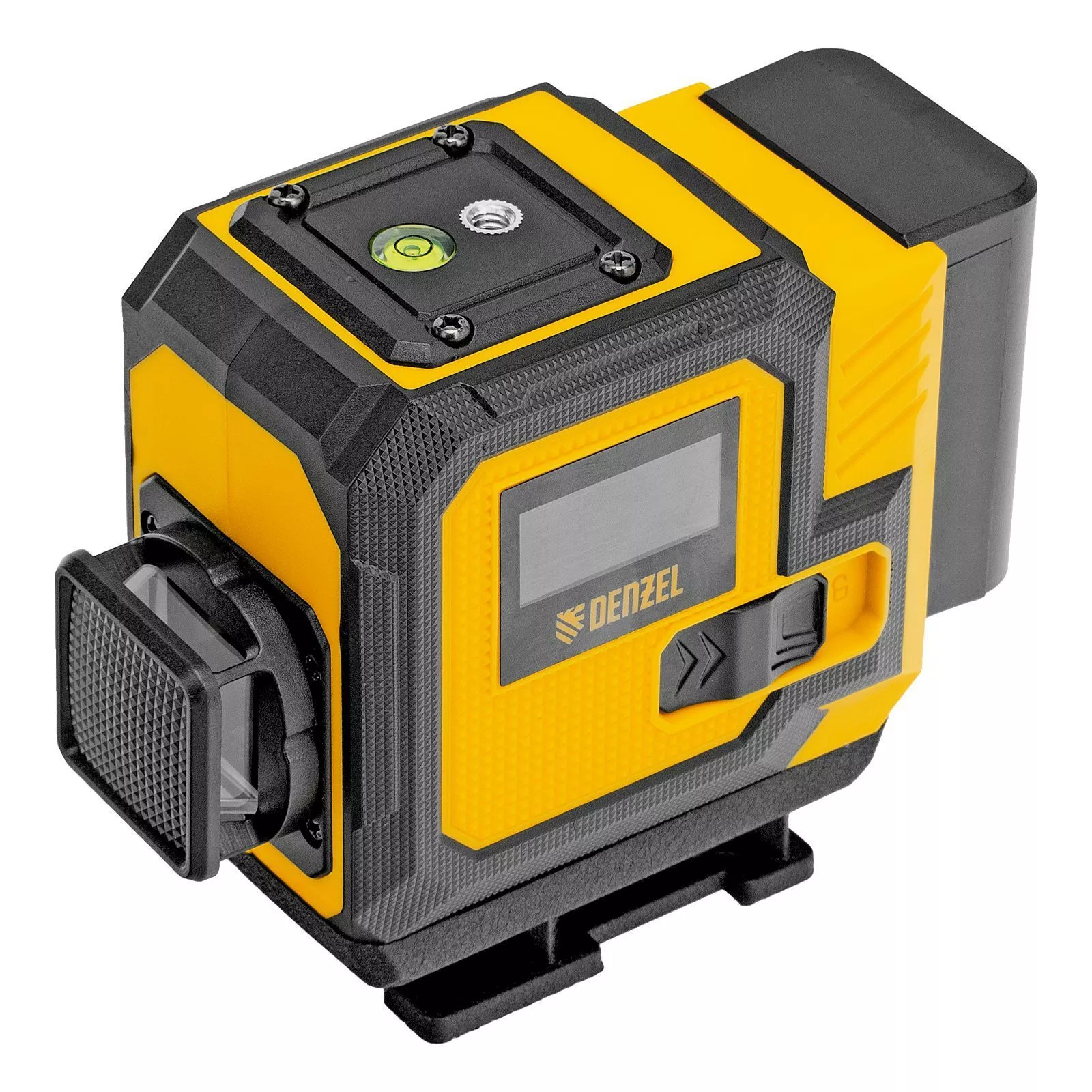 Лазерный уровень мультипризменный DLV-360-3C, 30 м, зеленый луч, Li-Ion 2,4 Aч, кейс// Denzel