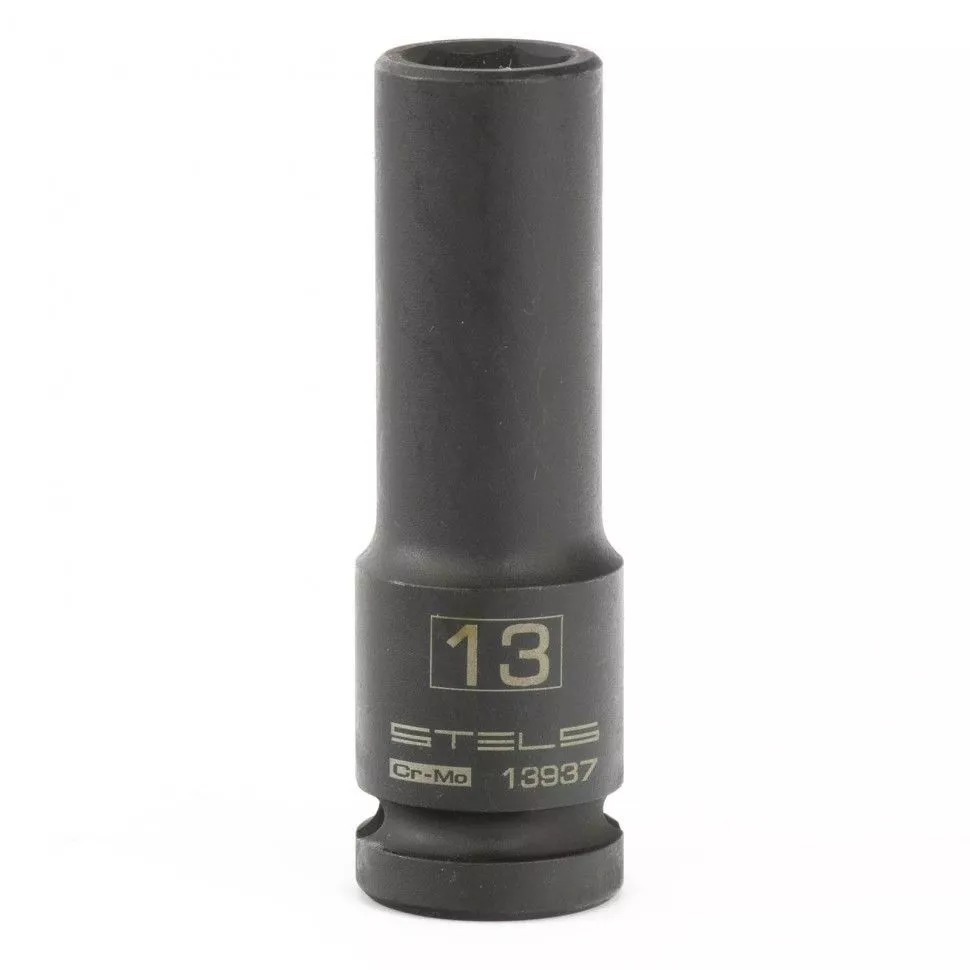 Головка ударная удлиненная шестигранная, 13 мм, 1/2, CrMo Stels