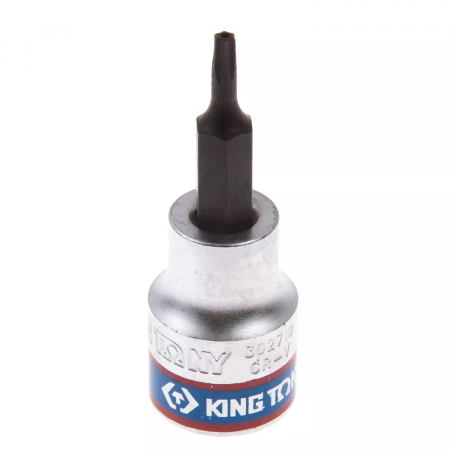 Насадка (бита) торцевая 3/8", Torx, T10, L = 50 мм, с отверстием KING TONY 302710