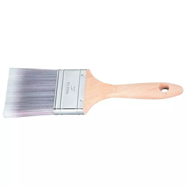 Кисть плоская Platinum 3", искусственная щетина, деревянная ручка MTX
