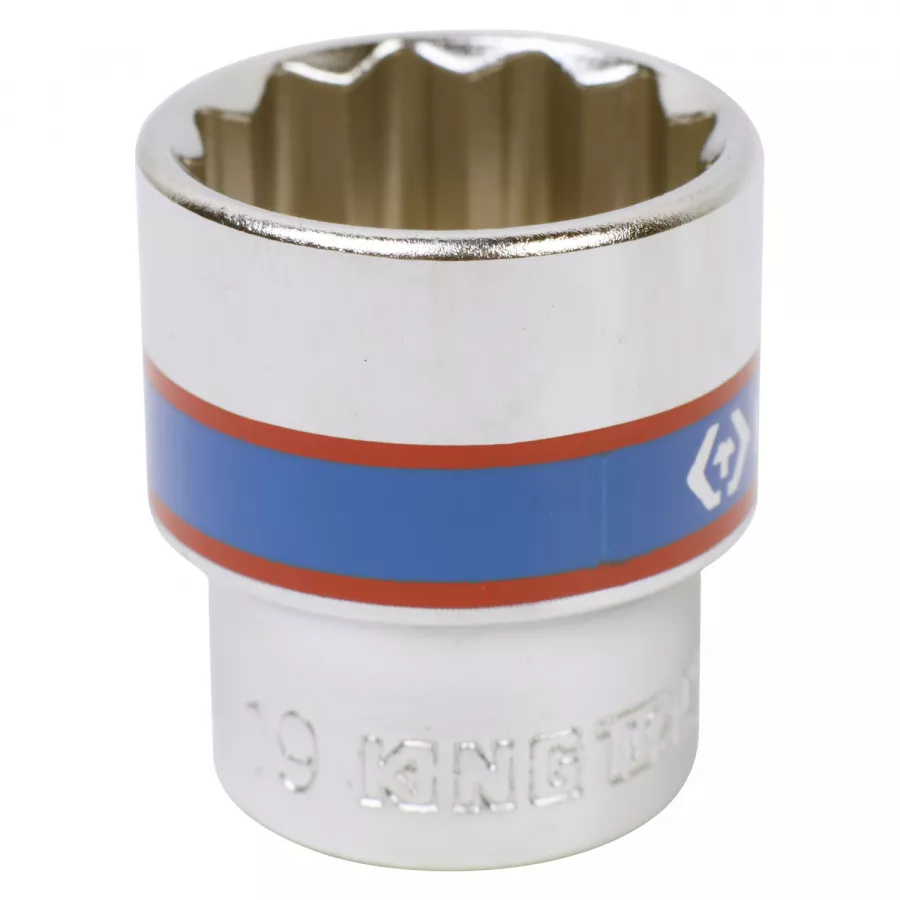 Головка торцевая стандартная двенадцатигранная 3/8", 19 мм KING TONY 333019M
