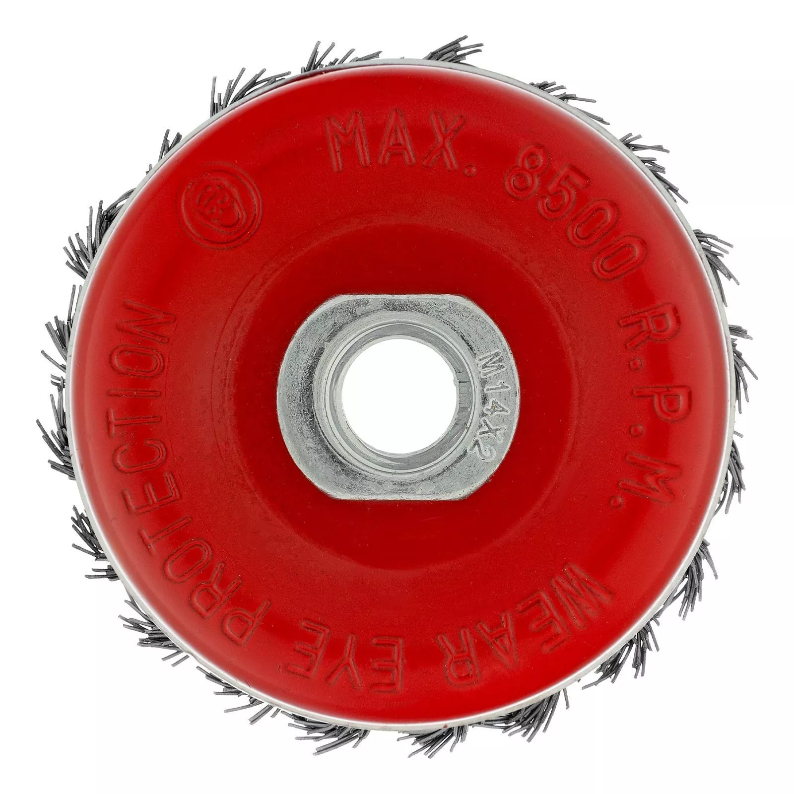 Щетка для УШМ Heavy Duty, 80 мм, М14, "чашка", крученая проволока 0.5 мм Matrix