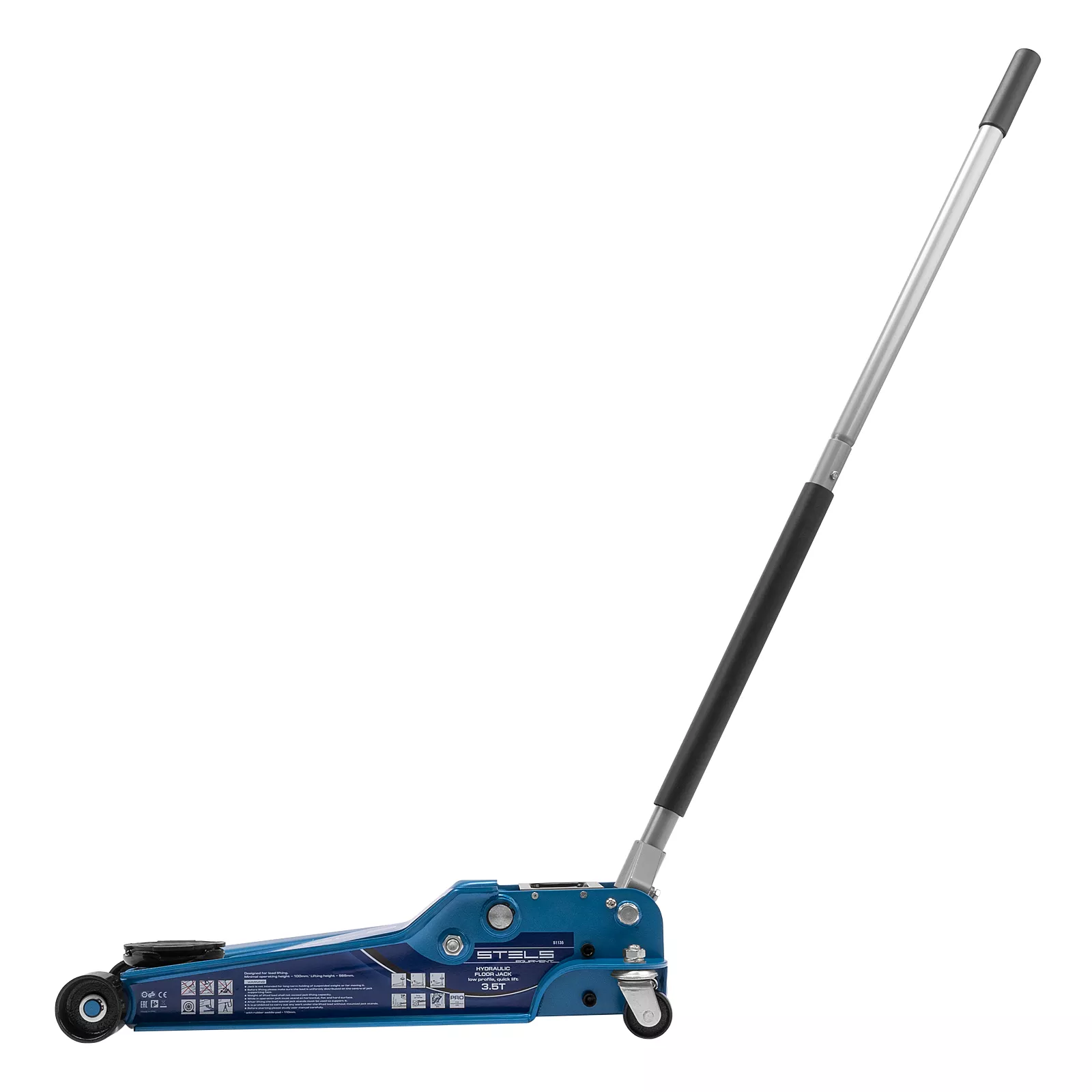 Домкрат гидравл. подкатной, быстр.подъем, 3,5т LOW PROFILE QUICK LIFT, 100-565 мм, проф Stels