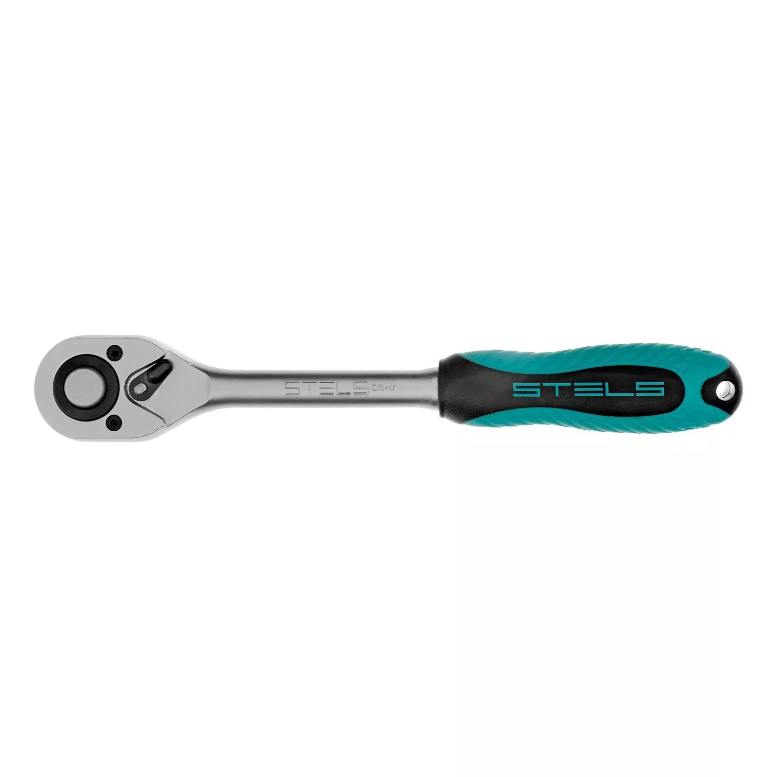 Ключ-трещотка 1/2", CrV, 72 зуба, с быстрым сбросом, матовый хром Stels