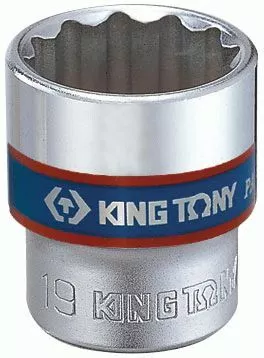 Головка торцевая стандартная двенадцатигранная 3/8", 19 мм KING TONY 333019M