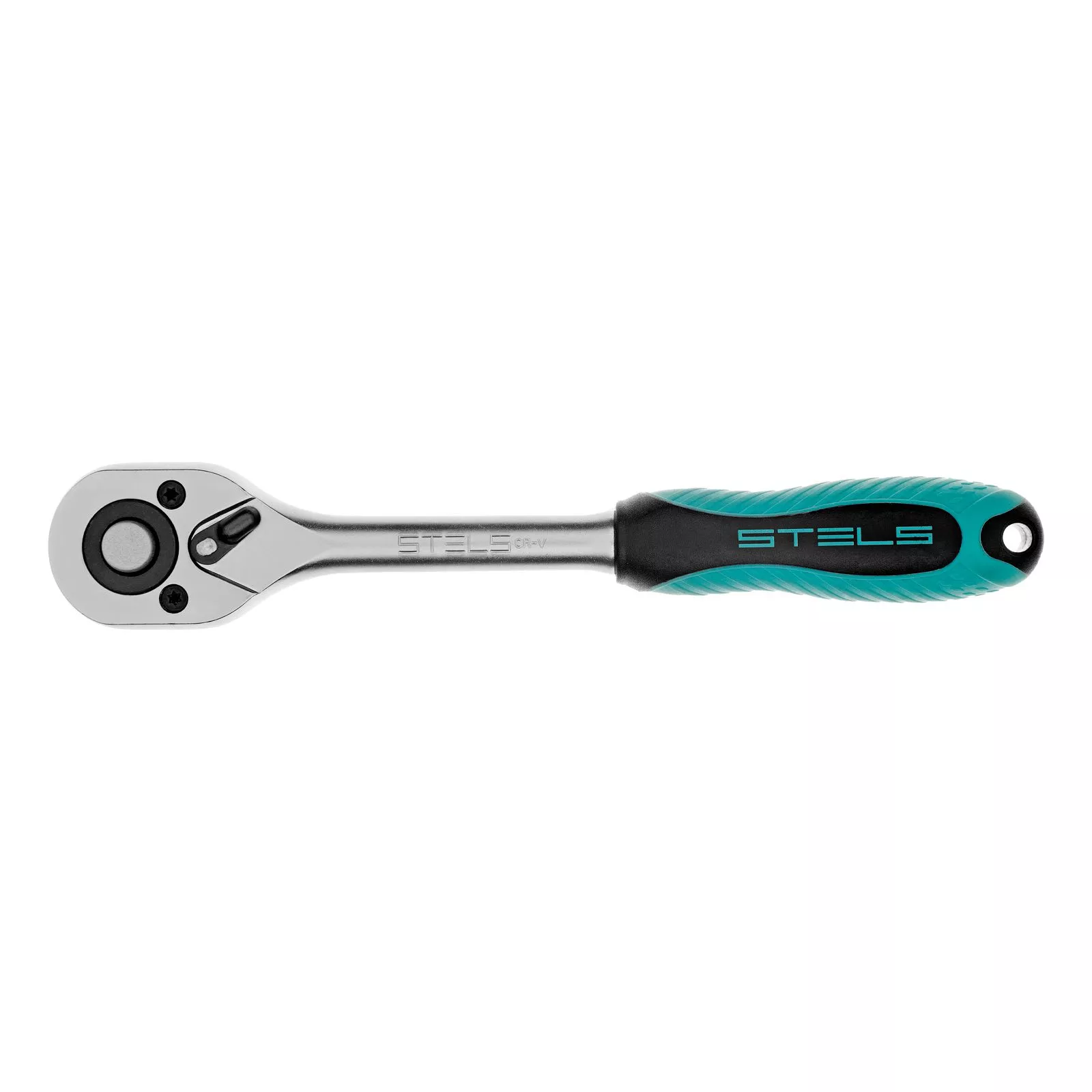 Ключ-трещотка 3/8", CrV, 72 зуба, с быстрым сбросом, матовый хром Stels