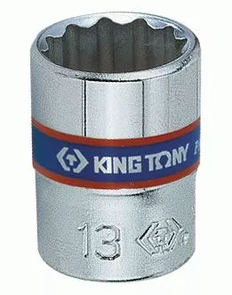 Головка торцевая стандартная двенадцатигранная 1/4", 13 мм KING TONY 233013M