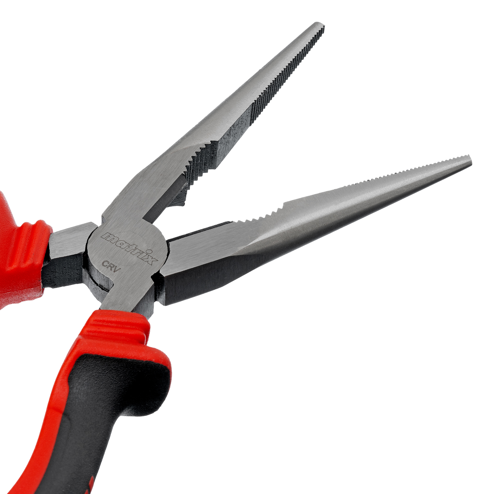 Длинногубцы прямые, 200 мм, хром-ванадий, двухкомпонентные рукоятки Matrix