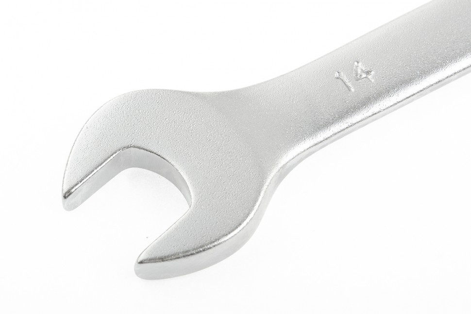 Ключ комбинированный, 14 мм, CrV, матовый хром Stels