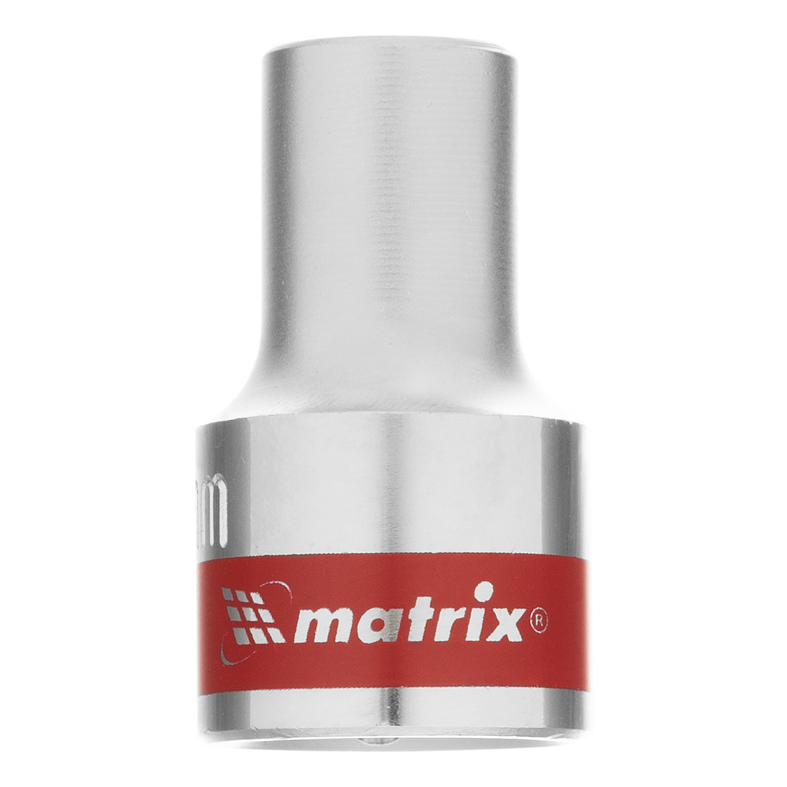 Головка торцевая, 9 мм, двенадцатигранная, CrV, под квадрат 1/2, хромированная Matrix