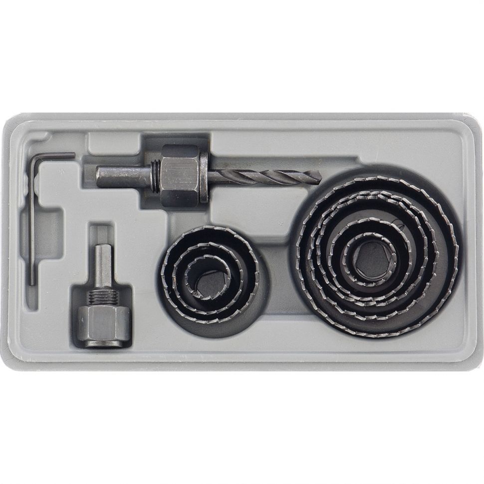 Набор кольцевых пил по дереву, 19-64 мм, 11 предметов Matrix