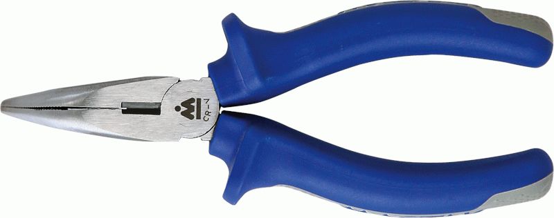 Пассатижи тонконосые 200 мм, загнутые, держатель МАСТАК 030-11200H