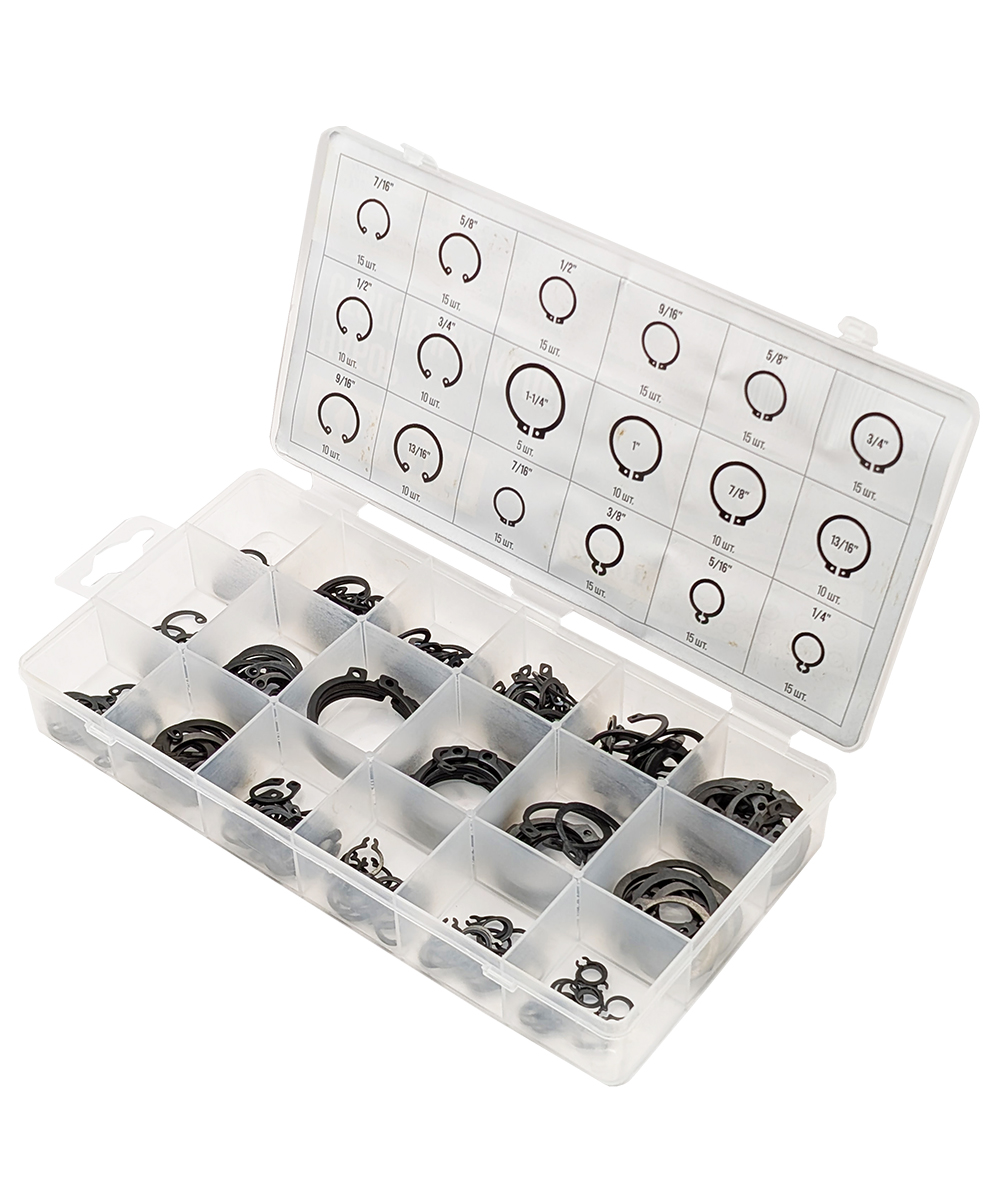 Набор стопорных колец, 225 шт, KOVOLT