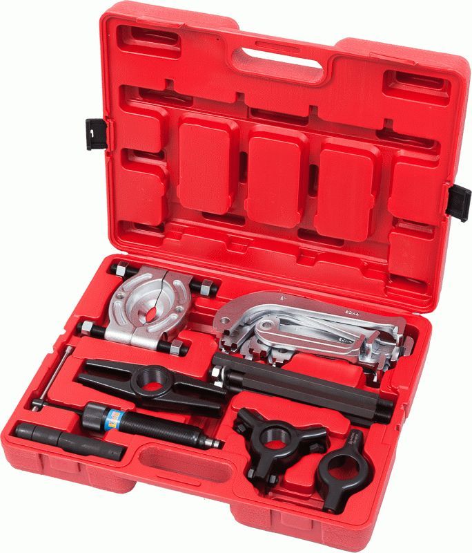 Съемник подшипников гидравлический, 10 т, 75-100 мм, 21 предмет МАСТАК 104-19010C